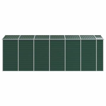 Garden Shed Green 191x555 cm - Durable Galvanised Steel