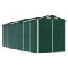 Garden Shed Green 191x555 cm - Durable Galvanised Steel