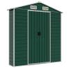 Garden Shed Green 191x555 cm - Durable Galvanised Steel