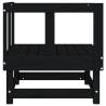 Garden Corner Sofas - 2 pcs Black Solid Wood Pine | Hipo Market