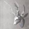 Wall Mounted Aluminium Deer’s Head Decoration - Silver 62 cm