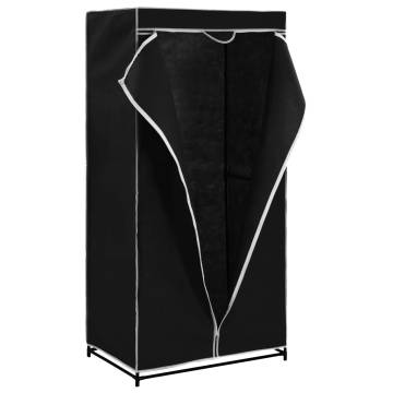 Stylish Black Wardrobe 75x50x160 cm - Durable and Practical