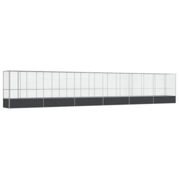 Aviary with Extension - Galvanised Steel 1250.5x107x212cm