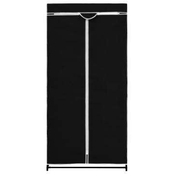 Stylish Black Wardrobe 75x50x160 cm - Durable and Practical