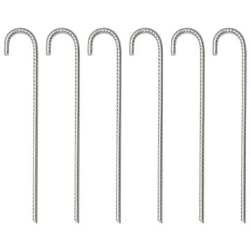 Tent Pegs 6 pcs 37 cm Ø10 mm Galvanised Steel - Durable & Reliable