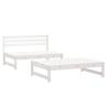 2 Piece Garden Lounge Set - White Solid Pine Wood