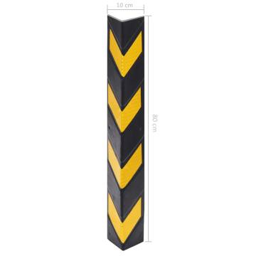 Reflective Corner Guards - Set of 5 Rubber 80 cm | HipoMarket