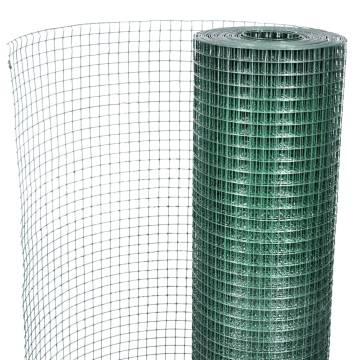 Chicken Wire Fence Galvanised Steel 1x25 m Green | HiPo Market