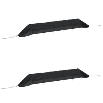 Netting Tunnels 2 pcs - Durable Black Steel & Polyethylene