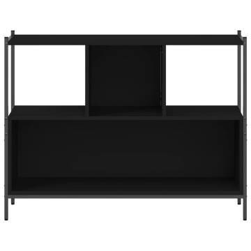 Stylish Black Bookcase - 102x28x77.5 cm Engineered Wood