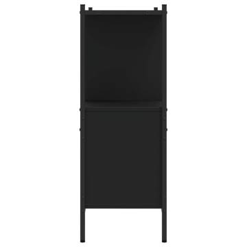 Stylish Black Bookcase - 102x28x77.5 cm Engineered Wood