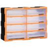 Multi-drawer Organiser with 8 Big Drawers 52x16x37 cm Colour orange and black Size 8 drawers Quantity in Package 1 Amount 