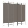 5-Panel Room Divider Anthracite 200x200 cm - Stylish Privacy Screen