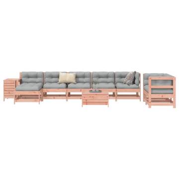 10 Piece Garden Sofa Set - Solid Douglas Fir | HipoMarket