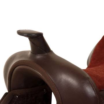 Western Saddle Set - Real Leather 15" Brown | HipoMarket