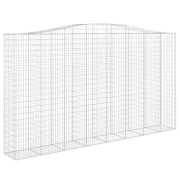 Arched Gabion Baskets - 2 pcs, 400x50x220/240 cm | Hipo Market