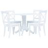 5 Piece Dining Set Solid Rubber Wood White Colour white Number of 4 