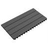 Decking Tiles 6 pcs WPC 60x30 cm - 1.08 m² Black