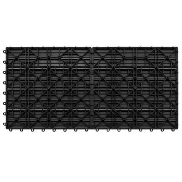 Decking Tiles 6 pcs WPC 60x30 cm - 1.08 m² Black