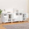 Trendy 3-Piece White Sideboards - Stylish Storage Solution