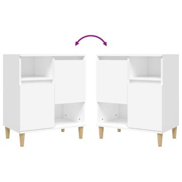 Trendy 3-Piece White Sideboards - Stylish Storage Solution