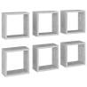 Wall Cube Shelves 6 pcs Concrete Grey | Hipo Market