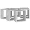 Wall Cube Shelves 6 pcs Concrete Grey | Hipo Market