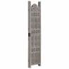 Elegant Hand Carved 3-Panel Room Divider - Grey 120x165 cm