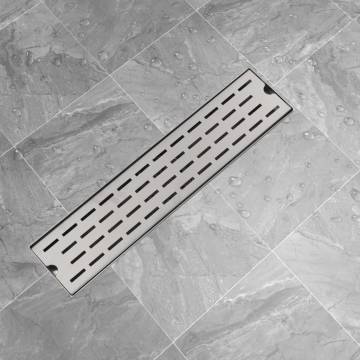 Elegant Linear Shower Drain 530x140 mm Stainless Steel