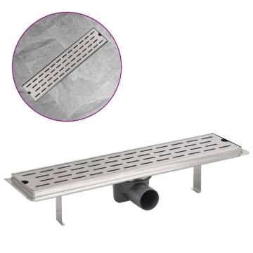 Elegant Linear Shower Drain 530x140 mm Stainless Steel