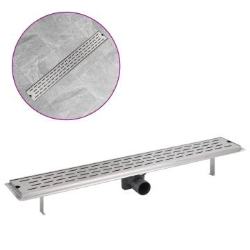 Linear Shower Drain 830x140mm - Stainless Steel Elegance