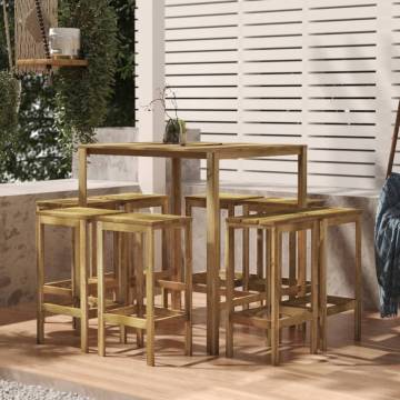 Bar Table 110x100 cm - Durable Pinewood for Outdoors