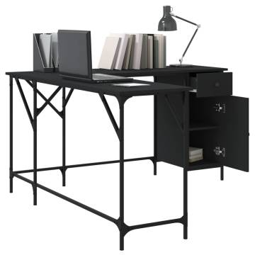 Modern Black Desk 141x141 cm - Stylish & Practical Design