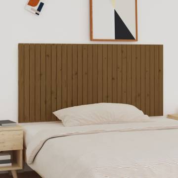 Wall Headboard Honey Brown - Solid Wood Pine | HipoMarket