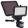 Garden Solar Powered LED Spotlight with Sensor - Black