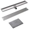 Linear Shower Drain 830x140mm - Stainless Steel Elegance