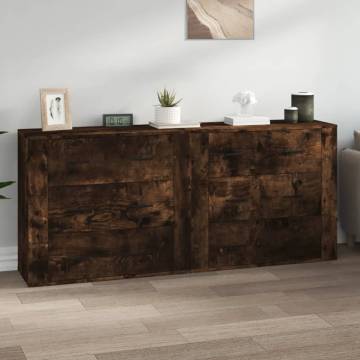 Smoked Oak Engineered Wood Sideboards - 2 Pieces | HipoMarket