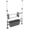 Adjustable Kitchen Organiser Aluminium - Space-Saving Solution