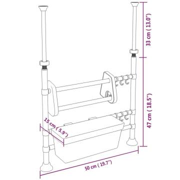 Adjustable Kitchen Organiser Aluminium - Space-Saving Solution