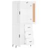 Stylish Highboard White 69.5x34x180 cm - Durable Storage Solution