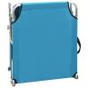 Folding Sun Lounger with Canopy - Blue Aluminium | HipoMarket