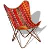 Multicolour Chindi Fabric Butterfly Chair - Vintage Style