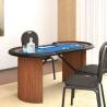 10-Player Poker Table with Chip Tray Blue 160x80x75 cm Colour blue Quantity in Package 1 