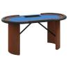 10-Player Poker Table with Chip Tray - Blue | HipoMarket