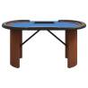 10-Player Poker Table with Chip Tray - Blue | HipoMarket