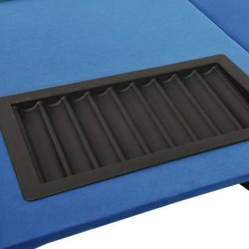 10-Player Poker Table with Chip Tray - Blue | HipoMarket