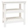 Work Bench White 78.5x50x80 cm - Solid Wood Pine