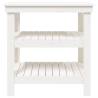 Work Bench White 78.5x50x80 cm - Solid Wood Pine