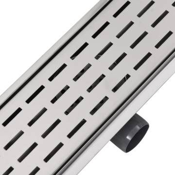 Linear Shower Drain 830x140mm - Stainless Steel Elegance