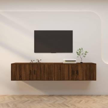 Wall-mounted TV Cabinets 2 pcs Brown Oak - Stylish & Practical